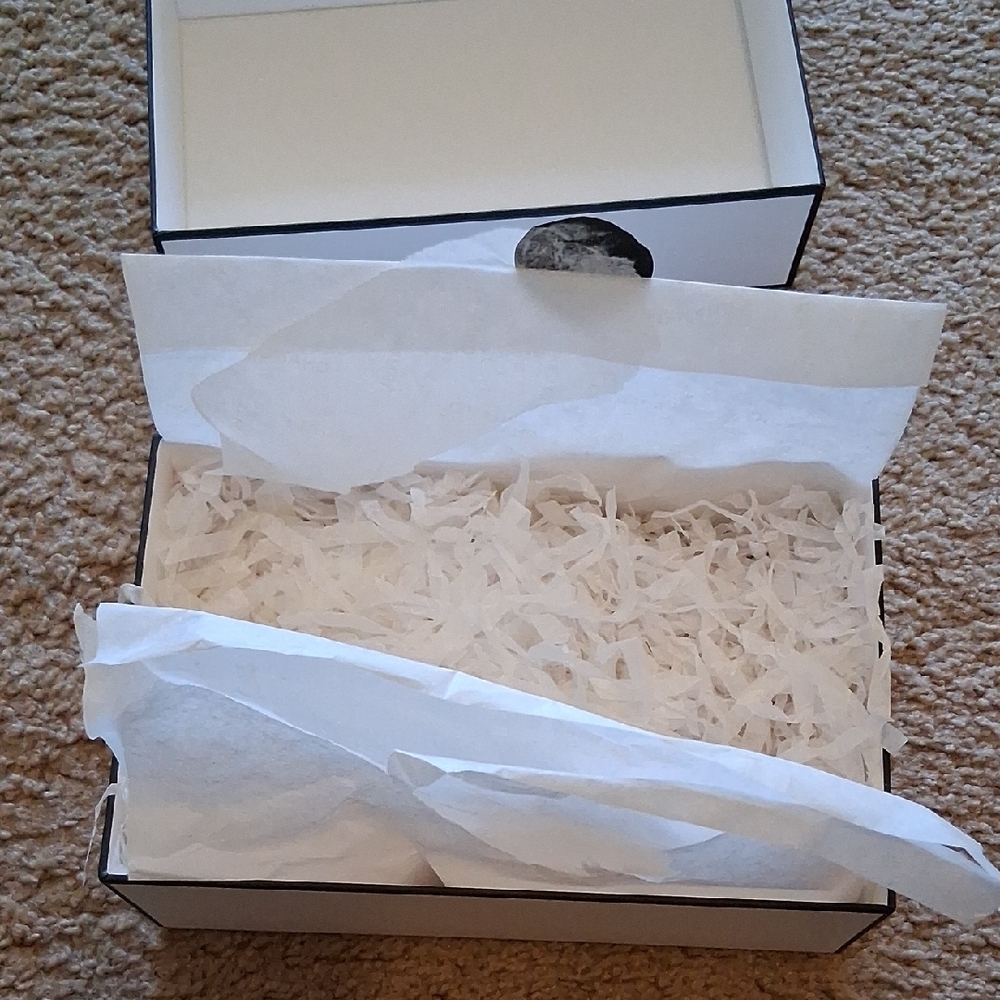 Authentic CHANEL White Box with Black Logo And Chanel Logo Pouch - Picture 2 of 11